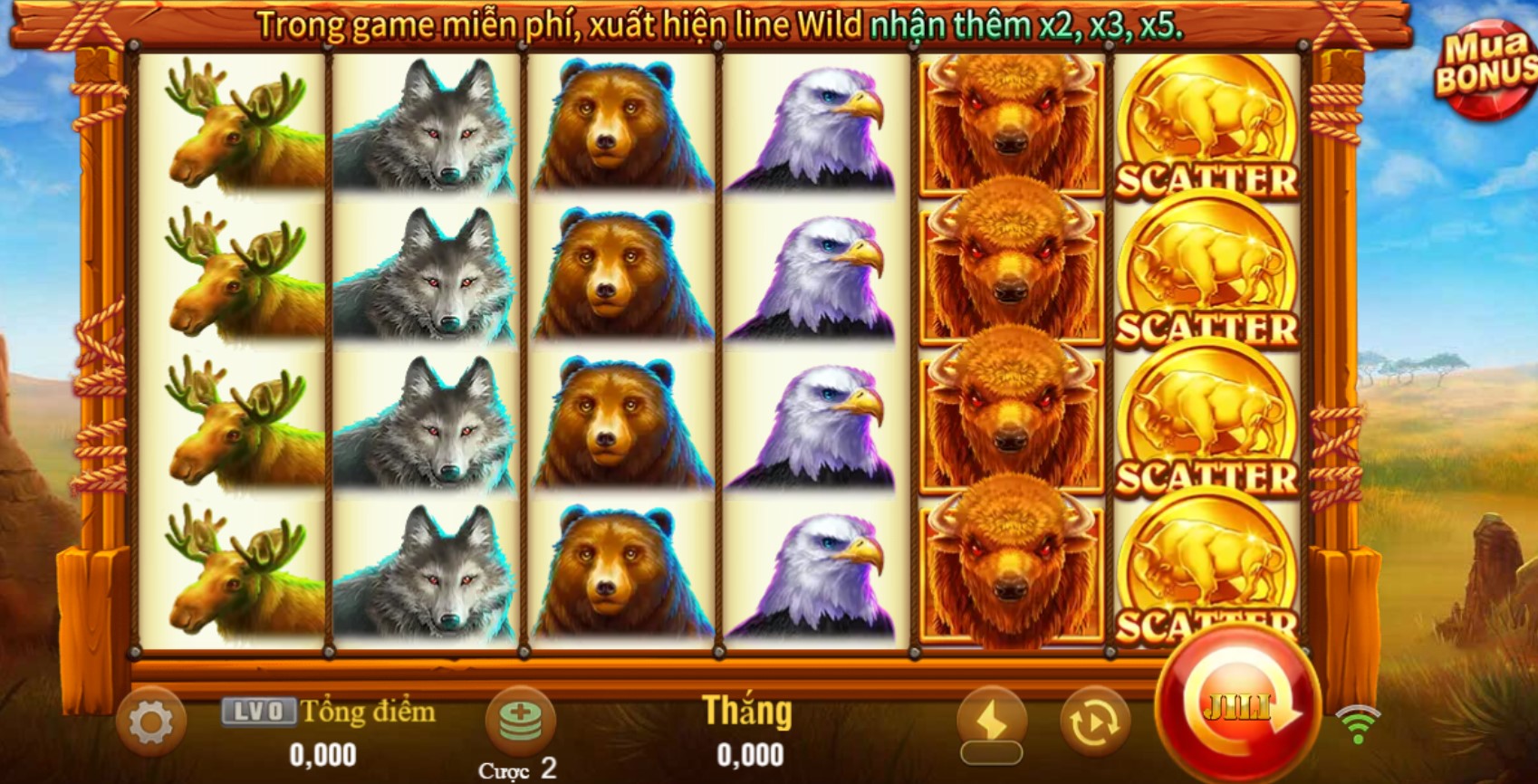 Nổ hũ Sạc Trâu iWin68 2 Các biểu tượng trong game được thiết kế sống động
